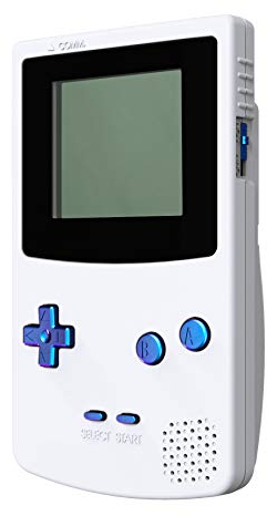 eXtremeRate Ersatz Premium Tasten für GBC Gameboy Color Console, Glossy Knöpfe A/B/D-Pad/Power/Select/Start Buttons Set kompatibel mit Nintendo Gameboy Color(Lila Blau)-KEIN Console enthalten