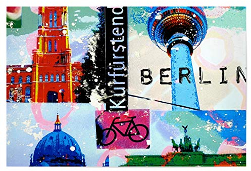 artboxONE Poster 30x20 cm Städte Berlin Collage hochwertiger Design Kunstdruck - Bild Berliner Dom Architektur Berlin