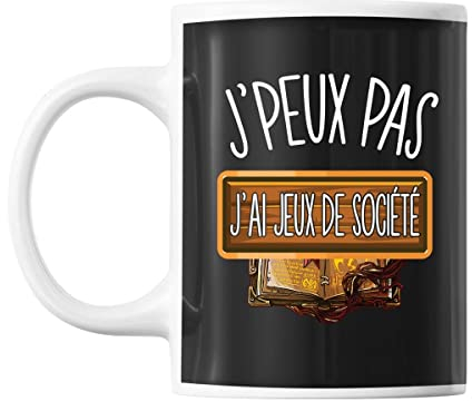 Mug Jeux de société j'peux pas Noir