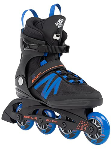 K2 Skate Kinetic 80 Pro - Inline-Skates, Herren, Unisex-Erwachsene, Blue, Red, 80 mm, 4.5 UK