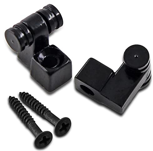 Jersvimc 2 Pcs Guitar Roller String Tree, Black String Tree Retainer Telecaster String Guide Bass String Retainer Screw for Tele Start