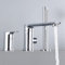 3 Loch Wannenrandarmatur mit Ausziehbarem Handbrause Chrom Wannenrand Badewanne Armatur Set Heißes und Kaltes Wasser Badewannen-Armatur Wannenrandkombination,D