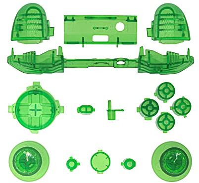 Yiootop Set di pulsanti di ricambio opachi per Xbox Series X/S, parti di riparazione LB RB LT RT paraurti trigger D-pad ABXY Start Back Sync Share Keys per controller Xbox Series X/S (verde