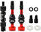 MUQZI Tubeless Presta Ventil Kit - Kein Leck Fahrrad Ventilschaft Mit Integriertem Core Remover Tool und Alloy Kappen für Fahrrad, Rot (40mm)