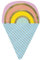 Unique 16766 Papierservietten, 16,5 cm, Pastell Ice Cream Sommerparty, 16 Stück, mehrfarbig