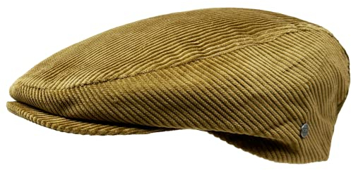 WEROR Herren Flatcap Schirmmütze Schiebermütze Mütze Cap Cord WEROR-396.1 (61, Beige)