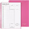 Planer undatiert, Asten Tagesplaner Agenda mit To-Do-Liste, Stundenpläne für Damen und Herren, Spiral-Terminbuch mit elastischem Verschluss, Innentasche 21,6 x 28 cm (Rosa)
