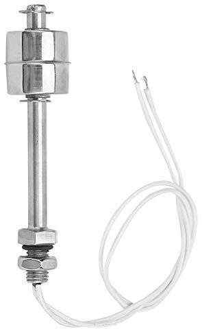 DEWIN Schwimmschalter, Edelstahl Flüssigwasserstandssensor Schwimmschalter Wasserstandssensor für Poolkanister 100mm 0-220V