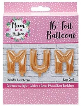 PMS 734097 Folienballon Mum, 1 Packung, 40,6 cm Zubehör, Roségold