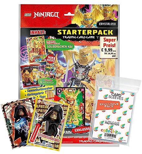 Bundle mit Blue Ocean Lego Ninjago Serie 8 Trading Cards - 1 Starter + Exklusive Collect-it Hüllen