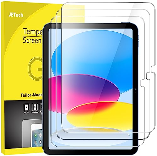 JETech Schutzfolie für iPad (A16) 11./10. Generation (2025/2022), Panzer Schutz Glas Folie Displayschutz, HD Klar, 3 Stück