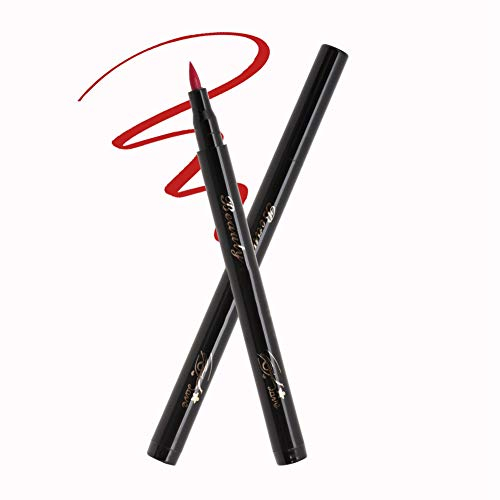 Roter Eyeliner, Eyeliner Rot, Eyeliner, Nicht Schwindelig Schöner Wasserfester Eyeliner Kajalstift Red Eyeliner Roter Eyeliner Wasserfest Zum Ausbessern (06# rot)
