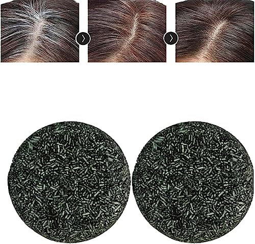 Vinxan Spartan Gray Hair Reverse Bar, Reverse Grey Hair Bar Shampoo,Brown Hair Reverse Gray Natural Hair Darkening Shampoo Bar,Gray White Hair Repair for Women and Men (2 Pcs)