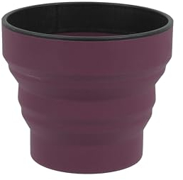 Lifeventure Silicone Ellipse Tasse pliable et portable pour camping, voyage et plein air, violet foncé