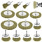13 Stück Drahtbürste Bohrmaschine, Sechskantstange Drahtbürsten, 6mm Drahtbürste Akkuschrauber, Scheibenbürsten / Topfbürste / Pinselbürste Stahlbürste, Drahtbürste Flex, Metallbürste (Edelstahl2)