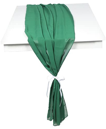 BESTonZON Runner Da Tavola Chiffon Rustico Per Matrimonio Decorazione Romantica Per Eventi e Feste Per Compleanni e Cerimonie