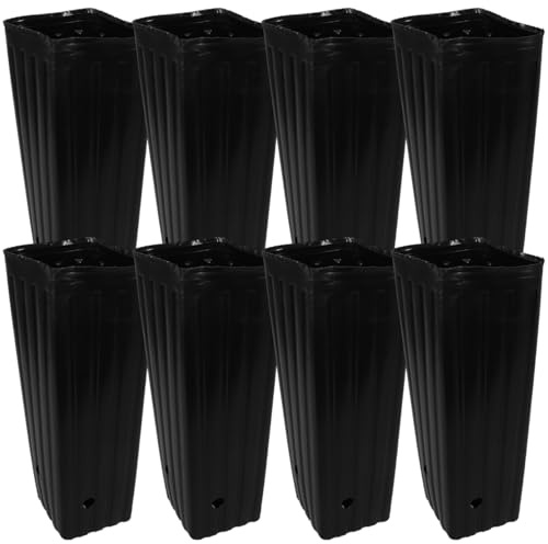 Toddmomy Kindergarten Töpfe 30 Stücke 10x30cm Anlage Wachsen Taschen Für Sämlinge Schwarz Verbesserte Wurzel Wachstum
