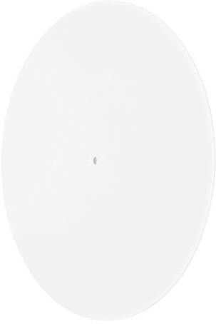 Tappetino per Giradischi in Acrilico, per Giradischi in Vinile LP, Tappetino Professionale per Ridurre il Rumore della Polvere Statica, per Giradischi da 12 Pollici (bianco