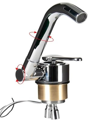 Wohnmobil-Anhänr-Modifikationsteile, Küche, Badezimmer, Warm- und Kalt-Klapphahn, 304-Edelstahl-Wasserhahn, Wohnmobil-Wohnmobil-Zubehör Wohnmobilzubehör