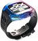 INSTR Caja de reloj arcoíris para Apple Watch 9, 8, 7, 45mm, Kit Mod, correa de goma, funda transparente para iWatch Series 6, 5, 4 SE, 44mm(Color:PBB,Size:44mm for 654se)
