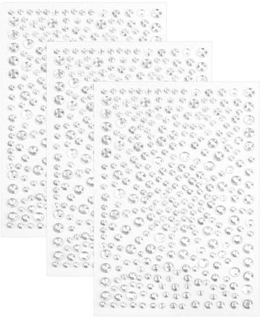 969pcs Face Gemstones Stick, Self-Adhesive On Rhinestones Acrylic Festival Face Stickers Gems Face Diamonds Makeup Eye Jewels Crystal Temporary Face Tattoo for Women Girls Face Eye Body(Style 2)