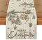 Artoid Mode Bäume Hirsche Kugel Merry Christmas Weihnachten Tischläufer, Winter Xmas Küche Tisch Dekoration Drinnen Urlaub Party Dekor 40x140 cm
