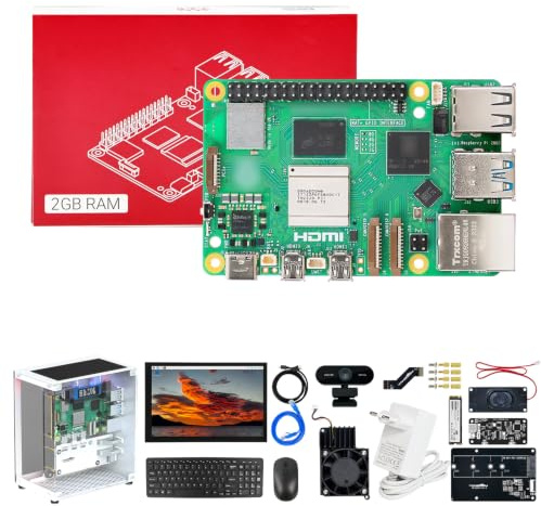 Yahboom AI Robot Developer Kit 2GB,HD 10.1inch Display,MINI Chassis | 27W PD Power Adapter,Wireless Keyboard,USB Camera Supports ROS2 System Provides ROS2 (2GB-Ultimate Kit)