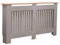 Oypla Large Grey Wooden Slatted Grill Radiator Cover MDF Cabinet