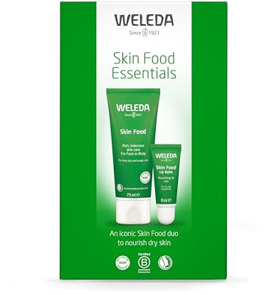 Weleda Skin Food Essentials Coffret cadeau – Skin Food Original 75 ml et baume à lèvres, ensembles de soins de la peau pour homme et femme, utilisations multiples, 100% certifié naturel, bio
