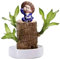 Brasilianisches Glücksholz, Brasilianisches Holz Grünpflanze, Dekoration, Hydroponischer Topfpflanzenstumpf, Brasilianische Pflanze, Mini Lächelnder Buddha, Desktop Ornament (D)