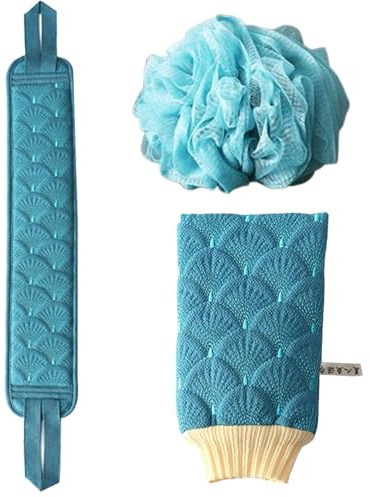 Rückenschrubber für Duschset | 3 x Reinigungs-Rückenschrubber | Rückenreiniger für tiefe Hautreinigung, Körperschrubber, Badwerkzeug für Männer und Frauen