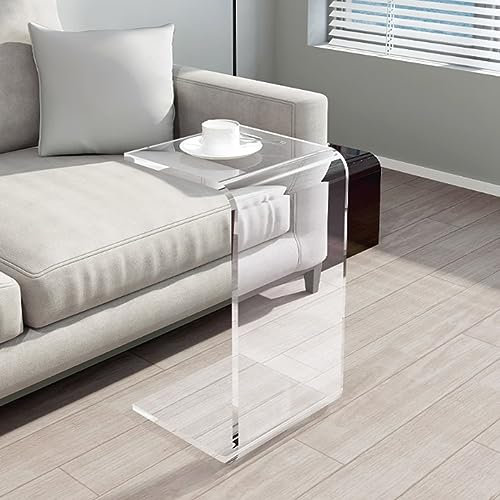 DMMFTERL Beistelltische aus Acryl, moderner Couchtisch, Küchenbalkon-Couchtisch/Nachttisch für Wohnzimmer, Schlafzimmer, Büro, kleine Seite