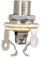 Premium 6.35mm Audio Socket, Guitar Input-Jack-1/4 Stereo Jack-Mono Panel Mount Socket, For Various Music Equipment Needs(Silver)