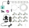 GQQGSHOP 20m Kit de Sisteme de Enfriamiento por Nebulización con Bomba, Sisteme de Nebulizacion para Exteriores Terrazas Jardín Patio, Kits de Riego por Goteo para Césped, Flor, Invernadero(White)