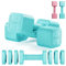 Dripex Hanteln Set Verstellbare Hanteln 1 Paar 5kg x2 oder 2,5kg x2, Schnell justierbare 6 Hantelplatten mit einem Gewicht von 0,5 kg oder 0.25 kg (Blau 5 kg x2)