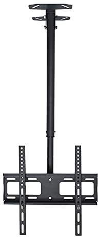 ZSLBGUYIAD Soporte de Pared para TV Soporte de Techo para TV Ajuste de Altura telescópico Soporte de Techo para TV Plana y Curva de 26 a 55 Pulgadas de hasta 30 kg