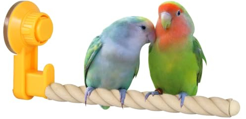 Suction Cup Bird Perch,Birds Window/Bath/Car/Travel Perch Stand for Parrot Parakeet Cockatiel Conure Budgie Lovebirds