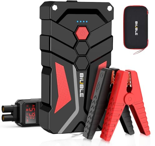 BIUBLE Jump Starter 3000A Peak 12V Car Jump Starter Auto Battery Booster Pack with USB Quick Charge 3.0,Lithium Jump Box with LED Light(Up to 8L Gas or 6.5L Diesel Engine)