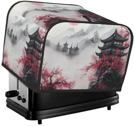 Japanese Tower Toaster Cover Bread Machine Cover Fits For 4 Slice Toasters Anti-Sputtering Bread Cover Washable Bread Maker Cover Dust Cover