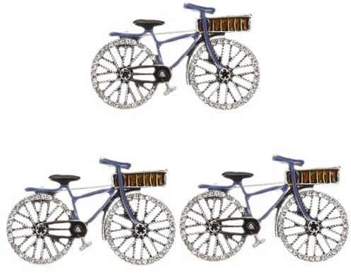 LIFKOME 3 Stück Fahrrad Brosche Anstecknadel Für Kleidung Strass Anstecknadel Broschen Für Damen Für Hüte Abzeichen Für Damen Modeschmuck Für Kostümschmuck