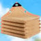 Voile d'ombrage rectangulaire beige pour extérieur, terrasse, jardin, cour, pergola, 5 x 9 m, tissu perméable avec œillets renforcés