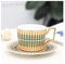 KFXYSM Coffee Cups Set,Coffee Mug Set Moroccan Coffee Cup and Saucer Set Ceramic Cappuccino Afternoon Tea Cup 250ml(Luxury Middle East)