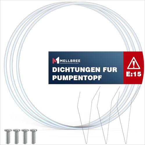 3 set Reparatursatz Pumpentopf-Dichtung 12005744 für Fehler E15 Ø182mm | Mellbree geschirrspüler ersatzteile für Siemens/Neff/Bosch 12005317,12026667 Spülmaschinen