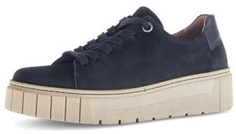Gabor Damen Low-Top Sneaker, Frauen Sneaker,Kunst-Stoff,langlebig,leger,Pass-Form,Pflege-leicht,Plateau,qualitaet,Dark-Blue/Blue,38 EU / 5 UK