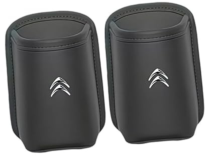 Car Cup Holder Compatible with Citroen DS3 2010 2011 2012 2013 2014 2015 2016 2017 2018 2019, Multifunctional Door Pocket, PU Leather, Cup and Bottle Holder, Convenient and Easy-to-Install, 2-Pack