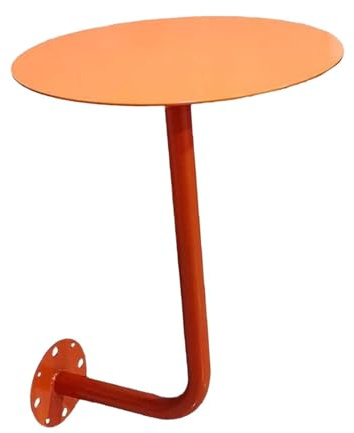 Qianly Wandtisch Wandmontierter Tisch Esstisch Schreibtisch Sofatisch Modernes Und Vielseitiges Möbel Aus Eisen für Milchtee Laden Heimarbeitsplatz Wohnzimme, Orange
