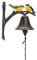 Sungmor Schwere Pflicht Gusseisen Hänge-Bell - Handbetrieb Deko Tür Bell - Wand Montierte Farbe Vögel - Garden, Home, Store & Outdoor Dekorationen