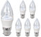 BAOMING Dimmable LED Candle Bulbs Bayonet 40w Equivalent Daylight Light Bulb 6000k, B22 LED 5W Cool White Candelabra Bulbs, 400lm AC220-240V, Clear, 6-Pack