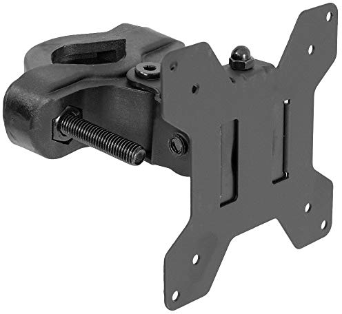 VIVO Steel Universal Bracket Pole Mount with Removable 75mm and 100mm VESA Plate, Fits up to 30 inch Screens, Black, MOUNT-POLE01