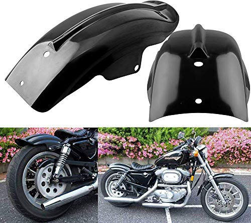 TESWNE Custom Black Rear Fender Mudguard For Motorcycle Cruiser Chopper Bobber Café Racer for Honda Shadow for Yamaha V Star